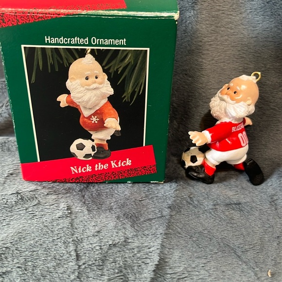 VINTAGE HALLMARK KEEPSAKE ORNAMENT 1988. In box Nick the Kick. Soccer - Picture 1 of 5